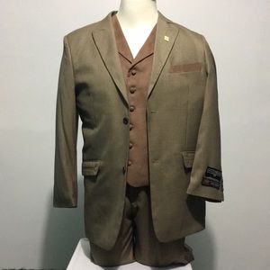Stacy Adams 3 Piece Leather Suit and Accessories